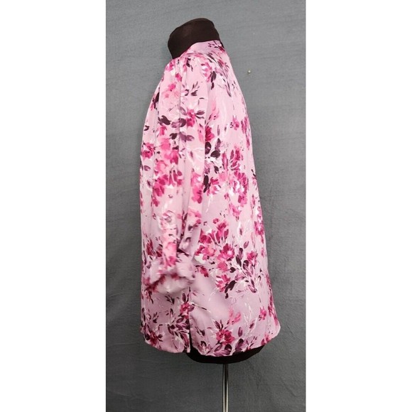 Kut From The Kloth Womens Sz S Floral Blouse Top Tunic‎ Polyester Pink NWOT - Picture 2 of 11